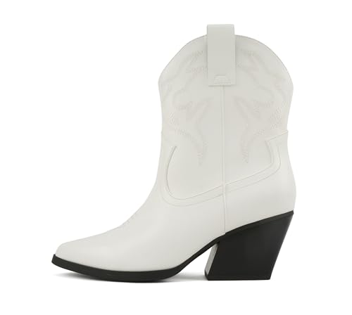 Image of Soda inchBLAZING inch ~ Women Western Bootie Pointe Toe with Low Heel (Wide Fit Available)