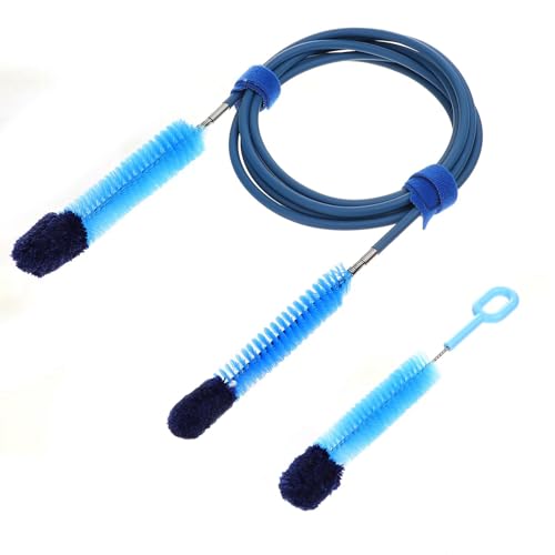 Cpap Tube Cleaning Brush and Handy Brush Flexible Long Stainless Brush (6.27 Feet) and Short Brushes (7.87 Inches) Cpap Tube Clean Brush Cpap Hose Cleaning