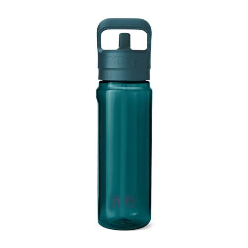 Image of YETI Yonder 750 ml /25 oz Water Bottle with Yonder Straw Cap, Agave Teal
