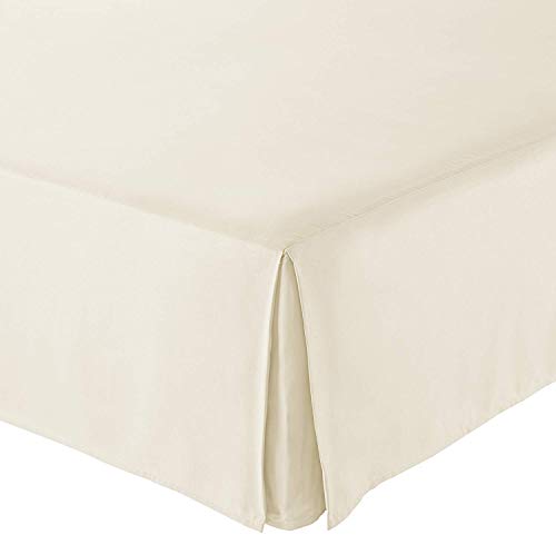 Victoria Bedding - Cubracanapé, 100 % algodón egipcio de 650 hilos, 1 unidad, 35 cm, 100% algodón, Ivory Solid, Doublé