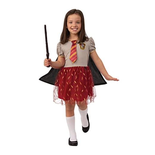 Rubie's Harry Potter - Vestido oficial de lujo con tutú Gryffindor, talla única 7-10 años