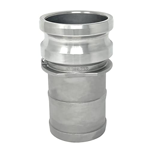 Gloxco Stainless Steel Type E Cam and Groove Hose Fitting, 3