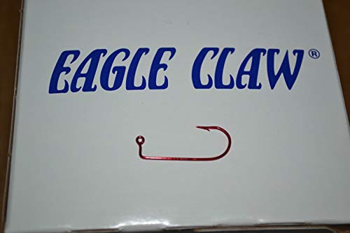 Experience Real Fishing Eagle Claw 570RM RED JIG Hook #2 100 PER Pack