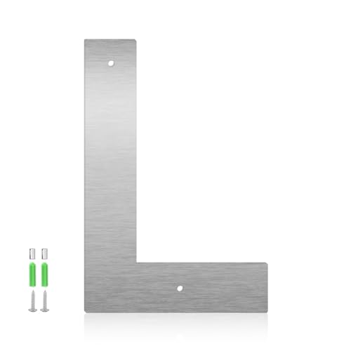 10 Inch Metal Letters, Stainless Steel Floating House Numbers and Address Letters, Modern Metal Letters for Outdoor Signs, House Numbers and Letters for Outside, Address Letters for House (L)