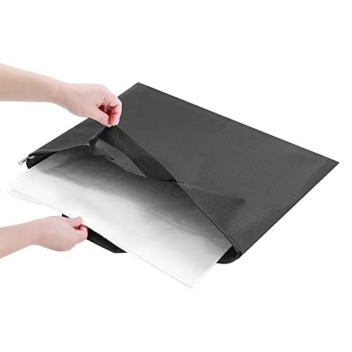 Image of Art Portfolio Bag, Drawing Sketch Poster Board Project Sketchbook Carrier Case, 600D Oxford Fabric Waterproof Protector Carrying Storage Tote for Artist, Black