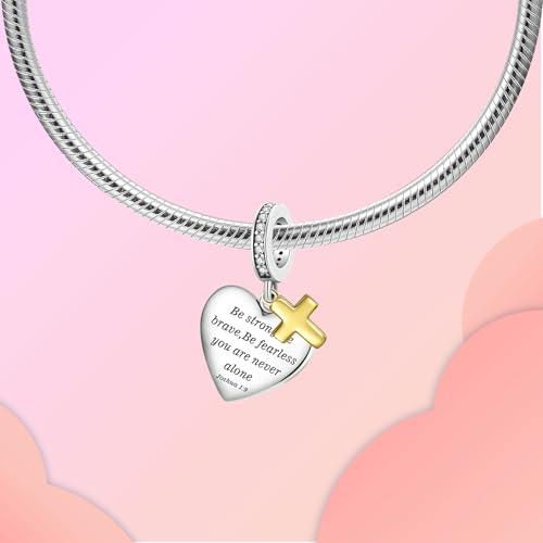 Image of LUXILLA Love You Best Friend Grandma Wife Heart Charm 925 Sterling Silver Charms Fit for Bracelets Necklace Jewelry Gift for Women