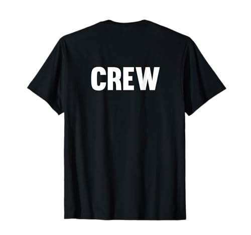 Crew Rücken Aufdruck Breit Hinten Schriftzug Crew T-Shirt
