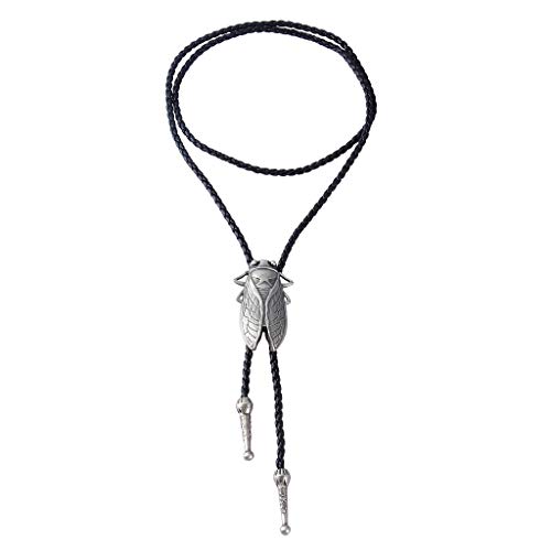 Image of GelConnie Bolo Ties for Men Women Western Cowboy Tie Mens Western Necklace Leather Necktie Gold Bolero Tie Cowboy Necklace