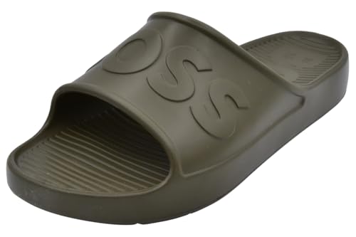BOSS Men's Bold Logo Vinyl Slide Sandals
