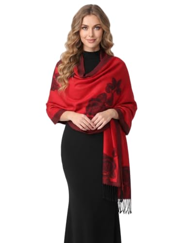 Women's Reversible Pashmina Shawl Scarf Wrap Stole For All Seasons