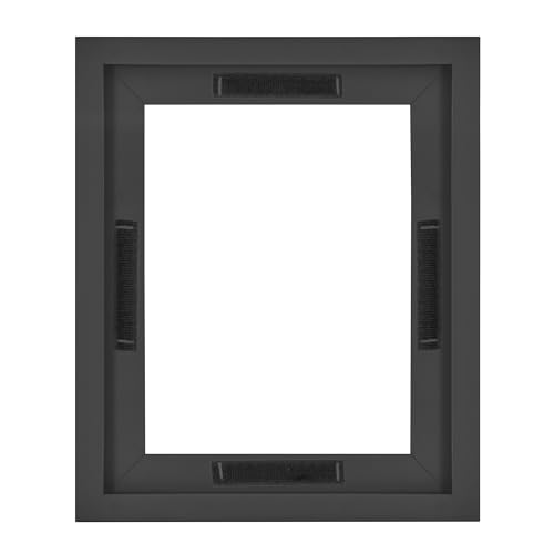 MCS Canvas Float Frames 8x10 Frame Black Frame for Finished Canvases Vertical & Horizontal Wall Hanging Frame with Adhesive for Canvas Paintings (1-Pack)
