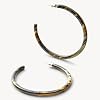 MACHETE Circle Hoop Earrings Acetate Resin Fashion Jewelry for Women (Large, Midnight Horn) #2