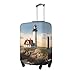 QSMBNET Travel Luggage Cover Lighthouse Backdrop Spandex Suitcase Protector Washable Baggage Covers Fashion Elastic Scratch-Resistant Luggage Cover Protector Fits 18-32 Inch Luggage