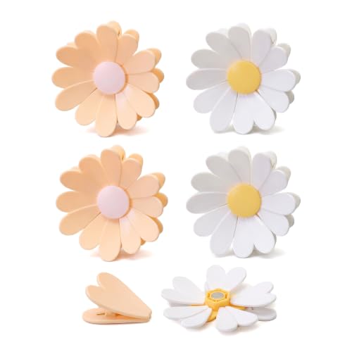 Tütenclips 4 Stück Gänseblümchen Magnetische Lebensmittelclips Und Kühlschrankmagnete, Für Snacks, Brot & Tierfutter, Mit 6 Blütenblättern Pro Blume, Aus PP-Material