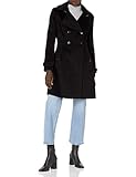 Moderner zweireihiger Trenchcoat mit Gürtel und Knöpfklappen und Schulterklappen