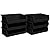 Akro-Mils 30255 AkroBins Plastic Storage Bins, Space-Saving Stackable Bins for Garage, Pantry, Craft Organization, 11-" x 16-" x 5-", Black, 6-Pack