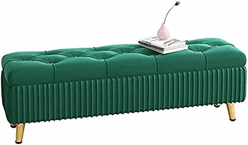 ZHANGGL Baúl de Juguetes Plegable de Franela con Tapa elevable, Estilo Moderno, para Dormitorio, Color Verde, 60 cm/23,6 Pulgadas.