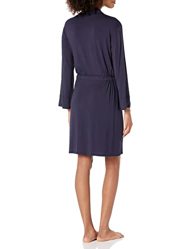 Natori Women's Feathers Essent Robe 36", Navy, Medium #TOP1