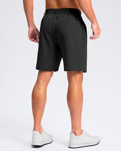 Pudolla Men's Casual Shorts 7"/9" Lightweight Golf Shorts with 3 Pockets Stretch Quick Dry Comfy Work Shorts2