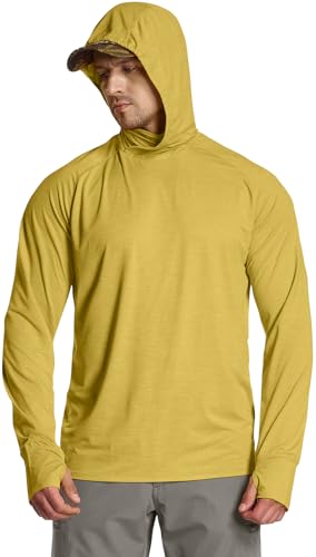 CQR Men's UPF50+ Sun Protection Shirts, Quick Dry Long Sleeve Rash Guard, Athletic Running Workout Fishing Cooling Shirts