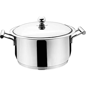 Stainless Steel Stockpot Stew Pot Casserole Soup Pot with Heat-Resistant Double Handle,Mirror Polished Stockpot 17 Quart with Lid,Professional Home Chef Grade Clad Pot for Induction Stovetop