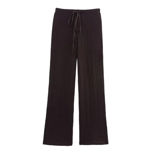 Women 2 Piece Suit Solid Single Breasted Tank Tops & Vintage High Elastic Waist Pants