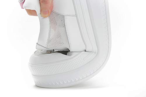 Image of ACE SHOCK Women Wedges Sneakers with Hidden Heel Ankle High Platform Walking Shoes Fashion Bride Wedding Shoes