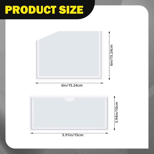 Pochettes transparentes en plastique pour dossiers et fiches de bureau | 20 pièces - 3