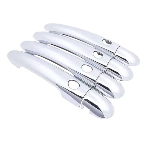 Compatible For Renault Clio 3 III 2005~2014 Chrome Door Handle Covers Stickers Auto Exterior Scratch Resistant Car Decorate Accessories(4 Button 4 Door)
