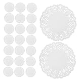 Gatuida 700 Piezas Tapetes Redondos de Papel Encaje Manteles Decorativos Absorbentes de Grasa para Postres y Alimentos Fritos de Uso Desechable para Fiestas y Eventos