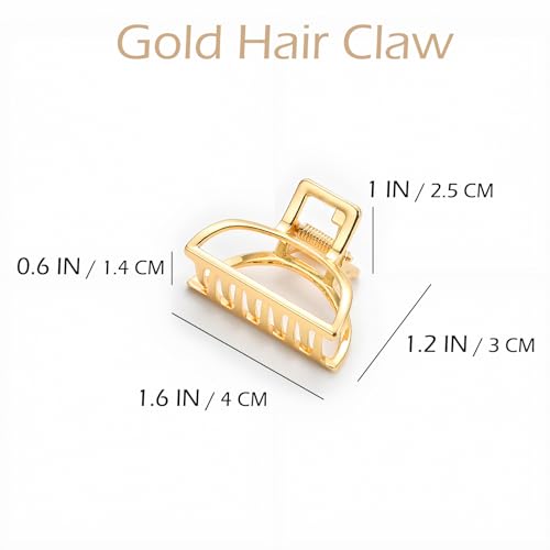 2 Pcs Gold Hair Clips Small Metal Claw Clips miniatura 4