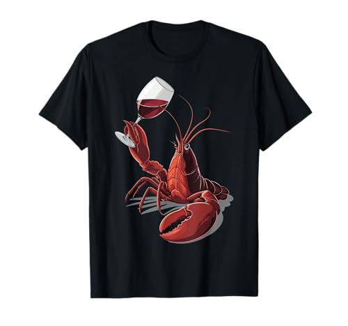 Vino De Langosta Mariscos Vino Tinto Camiseta