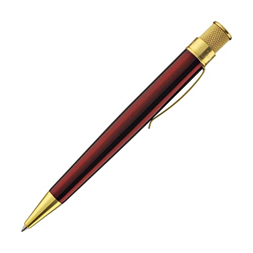 Goldspot Personalized Retro 51 Tornado 'Red With Gold Trim' Classic Rollerball Pen - Custom Engraved #TOP4