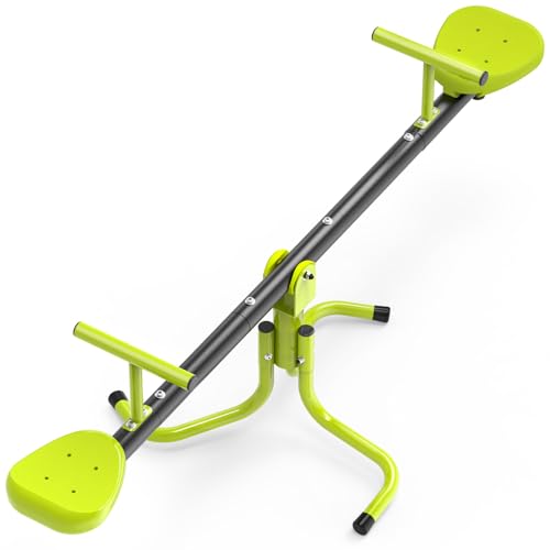 Seesaw for Kids Ages 3-8 | Toddler Teeter Totter with 360° Swivel | Indoor & Outdoor Playground Equipment | Sit and Spin Seesaw | Durable Outside Toys for Children Age 2 3 4 5 6 7 8
