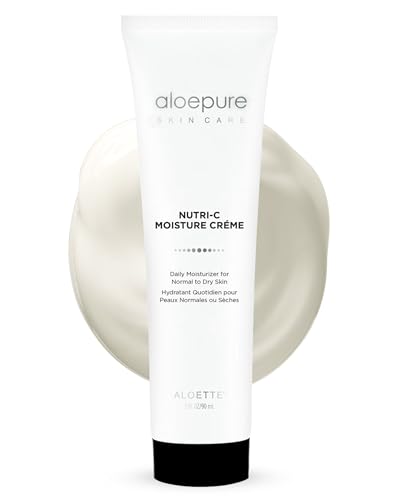 Aloette Nutri-C Face Moisturizer Cream - Daily Facial Skin Care Products for Wrinkles & Fine Lines - Skin Moisturizer Face Lotion Hydrates & Rejuvenates Dry to Normal Skin, Gluten Free - 3 Fl Oz