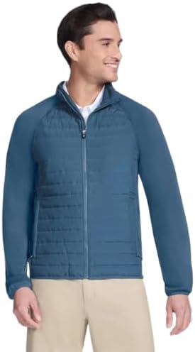 Skechers Men's GOshield Hybrid Jacket 2.0, Navy/Grey, L