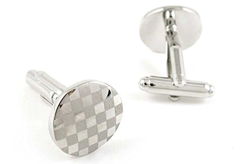Par de mancuernillas de hombre diseño redondo clásico miniatura 2