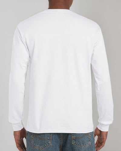Gildan Men's Ultra Cotton Long Sleeve T-Shirt, Style G2400, Multipack, White (2-Pack), X-Large - Image 6