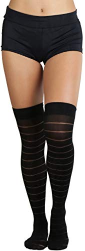 Image of ToBeInStyle Women's Nylon Thigh High Schoolgirl Opaque Stockings