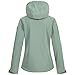 Ankerglut Damen Mit Abnehmbarer Kapuze Gefüttert Übergangsjacke Windbreaker #Ankerglutfreude Softshelljacke, Slate Gray, 46 EU