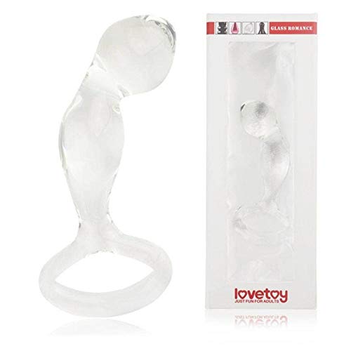 Massageador De Próstata Em Vidro Com Alça 9 X 3 Cm Transparente Glass Romance