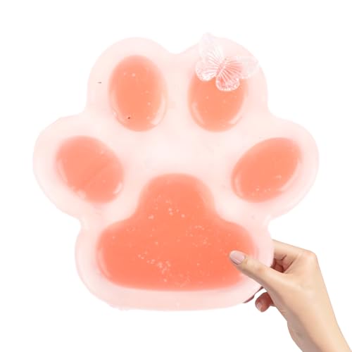 AYNKH Taba Cat's Paw Squishy, Super Big Cat's Paw Squishy Toy, Reduce el estrés, Fufu Squishies, Mejora la concentración, Niños, Adolescentes y Adultos, Regalo (Crystal Pink)