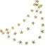 Ailan 4m Star Shape Golden Paper Argent Papier Garland Bunting Party Mariage DIY Décorations suspendues Ornements