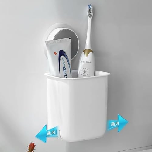 Image of Zephorus Plastic Toothbrush Holders for Bathroom | Wall Mounted Toothbrush Holder | Toothbrush Holders for Toothbrushes | Bathroom Shelf for Wall (3 Toothbrush Holder)