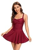 👗Característica - El acolchado proporciona apoyo, Suave y transpirable, oculta perfectamente tu barriga, te hace lucir más delgada. Fantástico traje de baño con lujosa tela suave que te da más confianza en la playa.