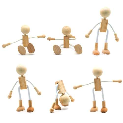 CHROMACRAFT Jouets en Bois 6 Pièces, Jouets pour Enfants, Décoration De Table, Jouets Créatifs, Jouets Intéressants