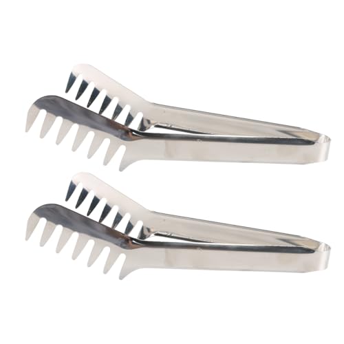 Alnicov Pinzas para Espaguetis De Acero Inoxidable para Hornear Espaguetis, Utensilios De Cocina, Color Plateado