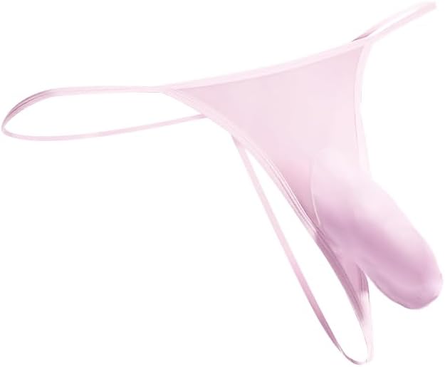 Mens Ice Silk G-String Sexy T-back Briefs Shiny See-through Mesh T-Back Thong Underwear Size S-L