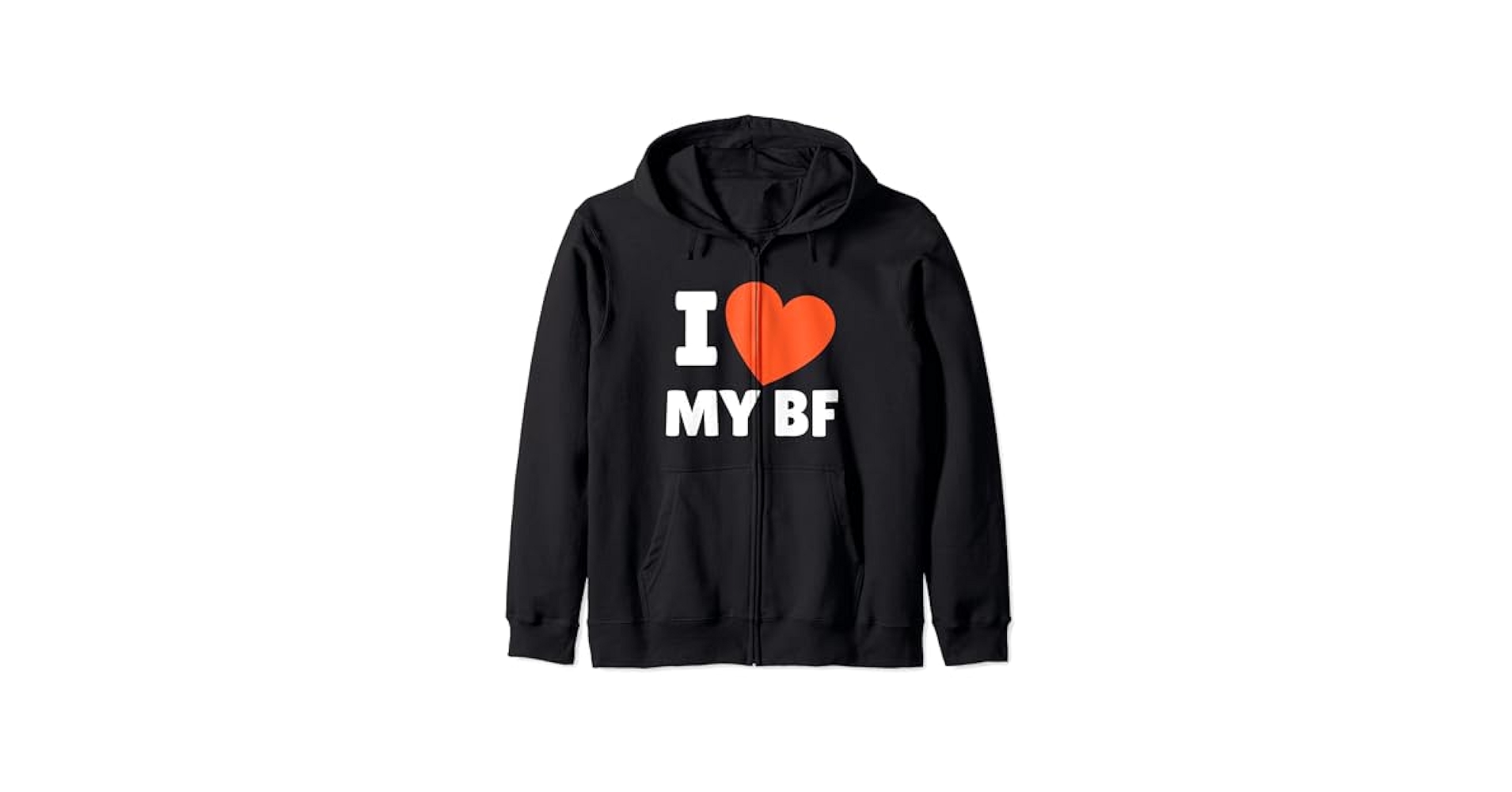 Amazon.com: I Love My BF I Heart My Boyfriend Zip Hoodie