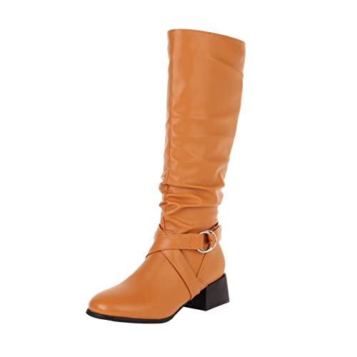 Bottes en jean d'hiver pour femmes, chaussures montantes à boucles taille 40